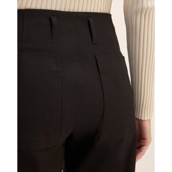 NWT Everlane Bi-Stretch Utility Pant Black Straight Leg High Rise Stretch Pant 4 - Picture 5 of 15